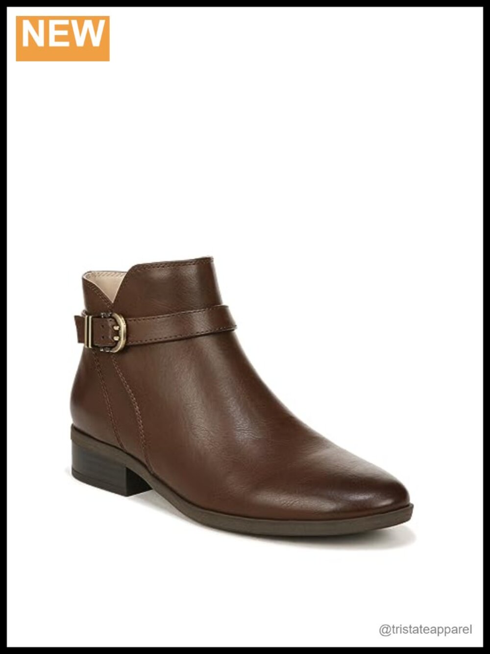Naturalizer Soul Women's Rosaline Buckle Ankle Boots with Side Zip and Memory